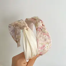 Versão coreana gaze impressa bandana ins cruz atada simples aba larga pressionado cabelo All-Match Outing bandana acessó