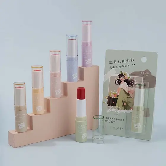 Raki Hidratante Cor Clara Bálsamo Labial Hidratante Hidratante Hidratante Refrescante Bálsamo Labial 6 Cores Disponíveis