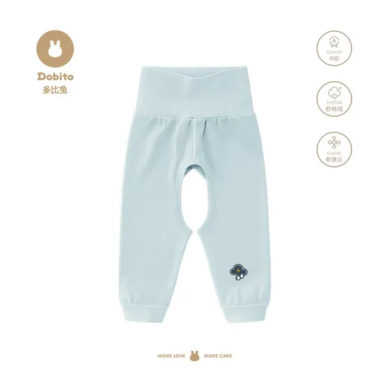 Dobi Rabbit Counter Cintura Alta Proteção da Barriga Calças Compridas Meninas Bebê Primavera Outono Roupas Recém-nascido