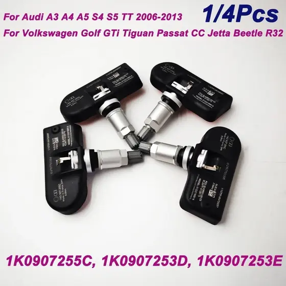 Alta Qualidade 1K0907255C 1K0907253D 1K0907253E Para Audi A3 A4 A5 S4 S5 VW Golf Passat CC Jetta 315Mhz TPMS Sensor De P