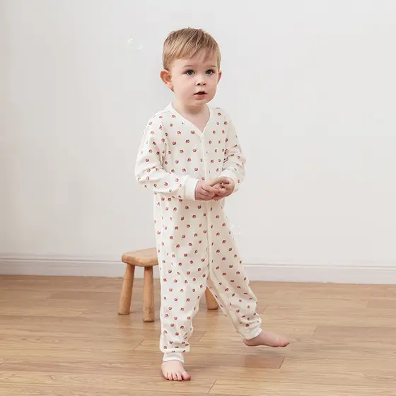 Macacão de bebê primavera outono algodão puro 3-6-dezembro roupas de bebê primavera macacão Bottoming pijamas da criança
