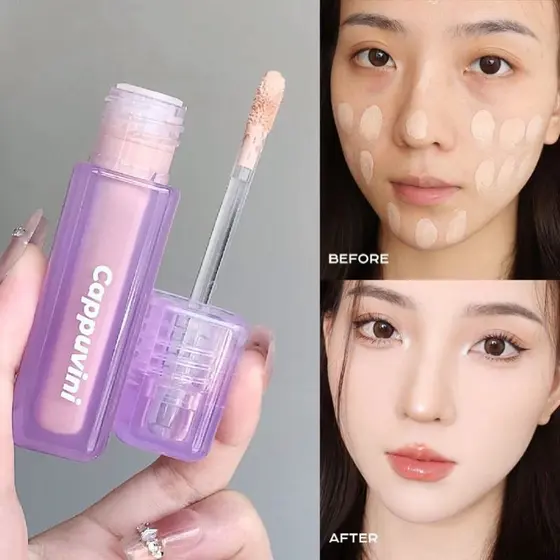 Corretivo de tubo roxo pequeno corretivo corretivo corretivo ocultando marcas de Acne olheiras linhas de lei ocultando m