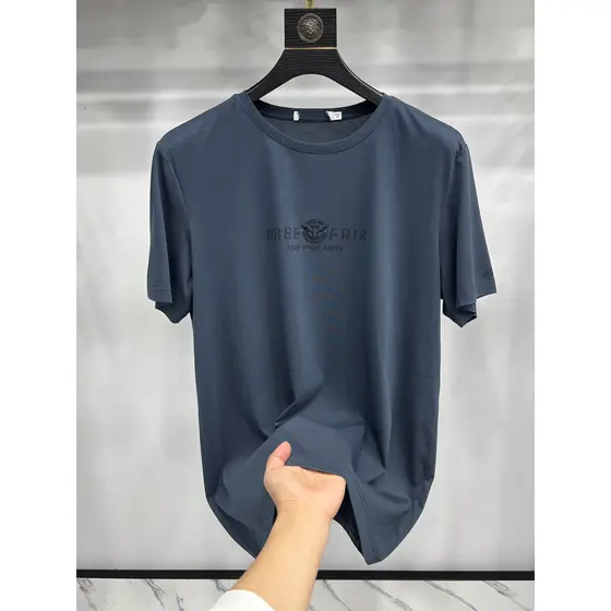 Etiqueta de retirada de uma linha, algodão mercerizado, sensação legal, confortável, masculino, verão, casual, secagem r