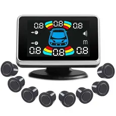 NEW-8 Sensor De Estacionamento Parktronic Carro Automóvel Invertendo Radar Eletrônico Traseiro Detector Automático Apoio