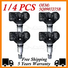 Sistema De Monitoramento Do Sensor De Pressão Dos Pneus 1/4PCS TPMS 5Q0907275B Para Audi RS3 Bentley Bentayga Porche Vol