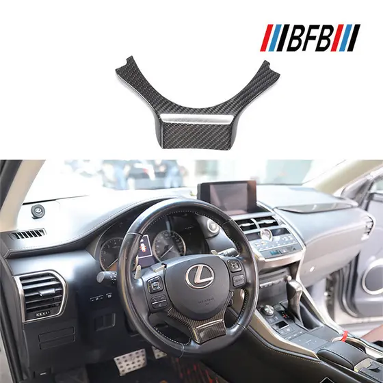 Adequado para 14-19 Lexus NX Fibra de Carbono Capa de Volante Shell Seco Fibra de Carbono Capa de Volante Guarnição Prod