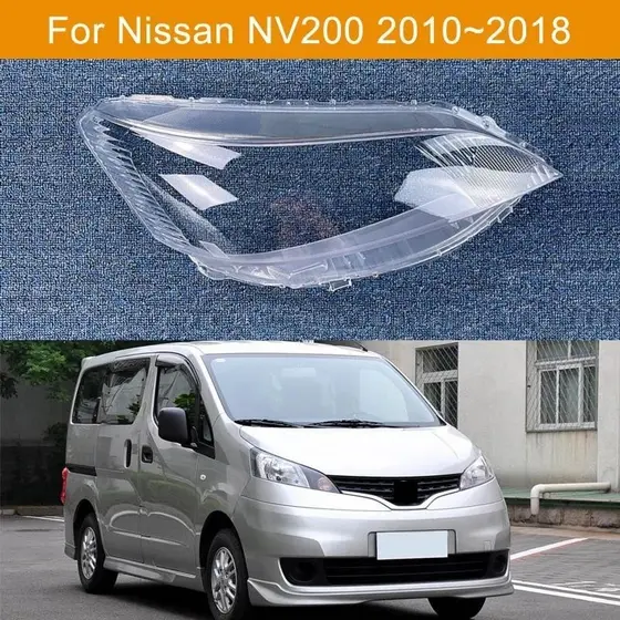 Caso De Automóvel Tampas Do Farol Para Nissan NV200 2010 ~ 2018 Frente Lente Capa Abajur Lâmpada Cabeça Luz Escudo Vidro