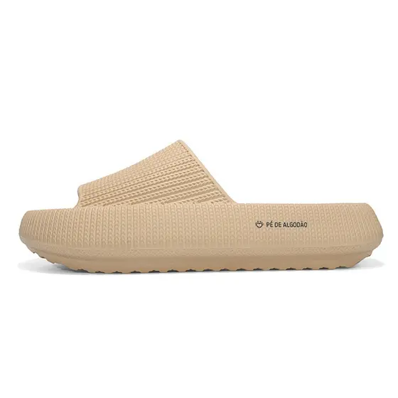 Pé de Algodeo Cotton Foot Cloud Slides Com Almofada Grossa , Chinelos Macios Antiderrapantes Para Mulheres E Homens