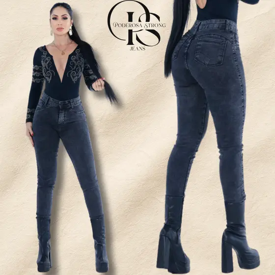 Calça Jeans feminina Skinny Cintura alta Levanta Bumbum Confortavel Modela Corpo Com Elastano.
