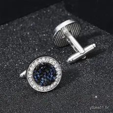 Abotoaduras masculinas de liga metálica estilo francês com acabamento em gota de óleo, elegantes pregadores de punho de