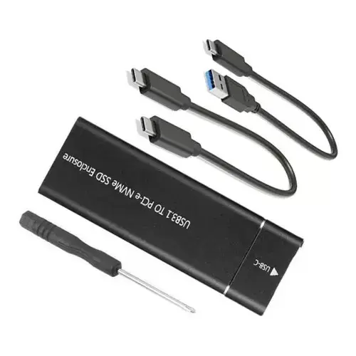 Case SSE M2 NVMe USB-C e USB-A Externo 10gbps Alumínio F3