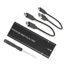 Case SSE M2 NVMe USB-C e USB-A Externo 10gbps Alumínio F3
