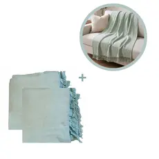 Kit 2 Mantas Para Sofá Luxo  210x120 Tipo Capa Protetora e Decorativa 100% Algodão Grande
