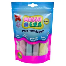 Massinha de EVA Make+ 5 Cores Pastel Macia - Ideal para Slime e Modelagem