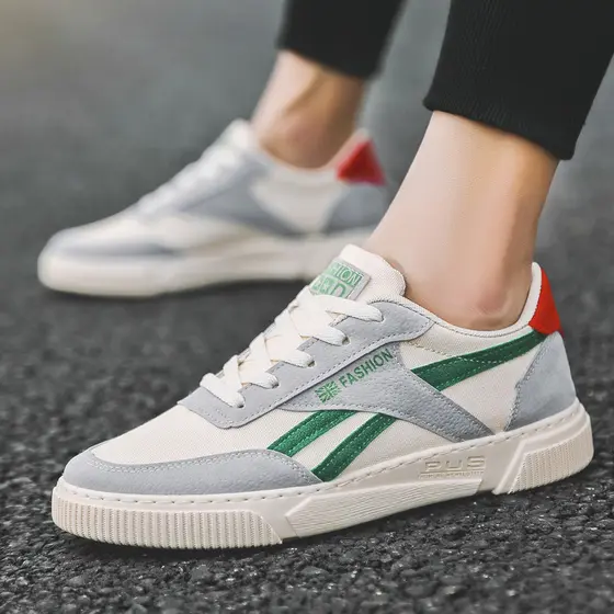 Outono sapatos masculinos 2025 novo estilo versão coreana na moda All-Match lona na moda sapatos casuais estudante tênis