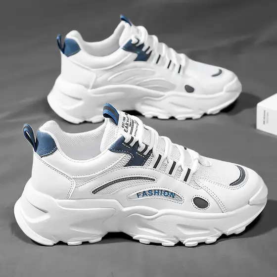 Sapatos masculinos verão malha respirável Casual esportes sapatos brancos juventude primavera outono All-Match Anti-desl