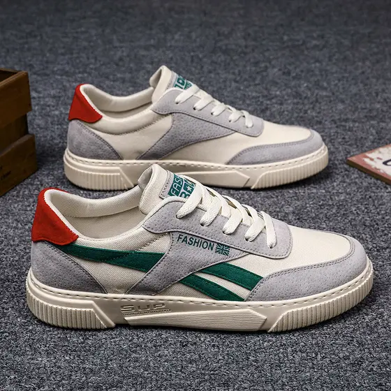 2025 novo estilo sapatos masculinos verão sapatos casuais All-Match na moda sapatos brancos respirável sapatos de lona t