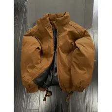 Jaqueta Bomber americana jaqueta de algodão masculina inverno acolchoado espessada cleanfit gola alta jaqueta de