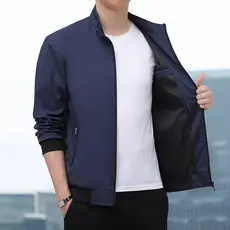 Jaqueta masculina outono novo estilo gola alta jaqueta simples moda masculina novo estilo jovem jaqueta superior