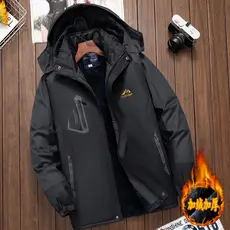 Macacão jaquetas masculinas na moda forro de lã engrossado jaqueta de inverno jaqueta acolchoada masculina à prova de ve