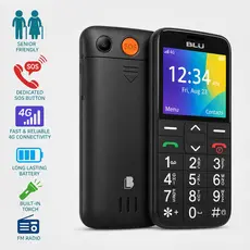 Celular BLU Joy 4G para Idoso com Teclas Grandes Botão SOS Dual SIM Lanterna Rádio FM Bluetooth