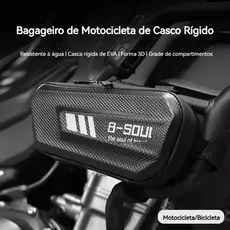 Bolsa lateral para motocicleta, bolsa de ferramentas para motocicleta, fibra de carbono, casca rígida, à prova d'água, d