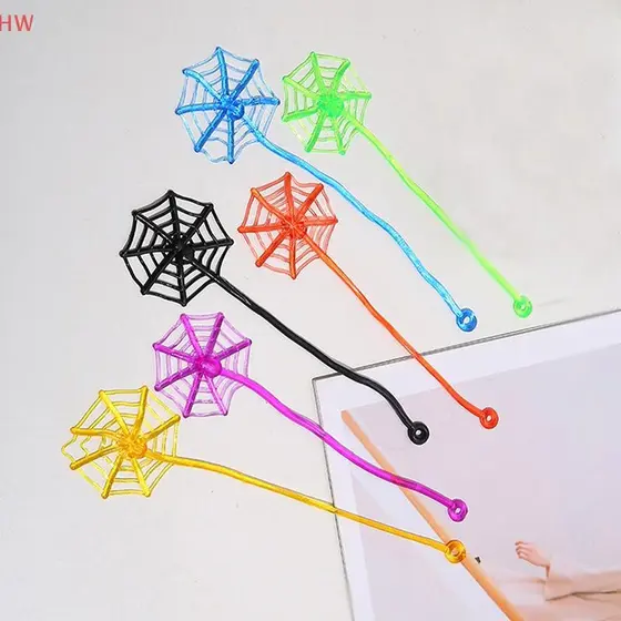 10 peças de brinquedos de escalada em rede de aranha elástica e retrátil, adequados para presentes de festas de aniversá