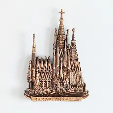 Ícone do Edifício Sagrada Família de Gaudí, Ímã de Geladeira para Decoração de Casa Y9XV, Barcelona, Espanha