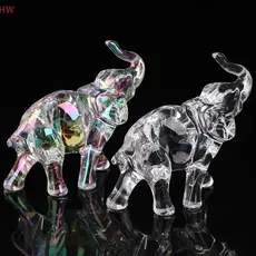 Exquisita Estátua de Elefante de Cristal, Pequeno Ornamento de Animal, Artesanato para Decoração de Mesa de Sala de Esta