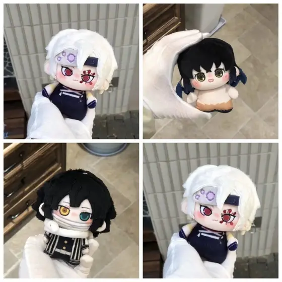 Demon Slayer: Kimetsu no Yaiba, Tanjiro Uyama, Muichiro Tokito, brinquedo de pelúcia de algodão Nunu Corpo de 10cm, Bina