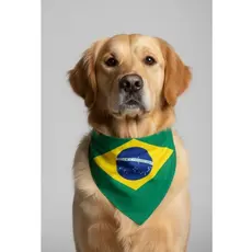 Bandana para Cachorro/Gato Copa do Mundo Brasil – Roupa Pet Verde Amarelo – Acessório para Cães Pequenos Médios Grandes