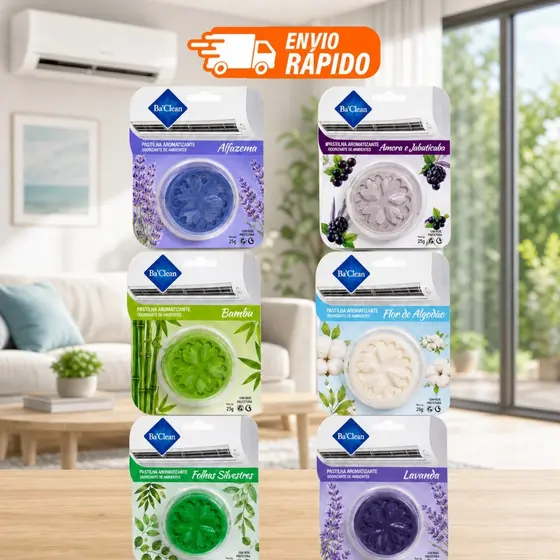 Pastilha Bactericida Aromatizante Ar Condicionado Split 1 2 3 4 Unidades Limpeza Diversos Aromas