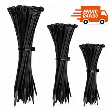 Abraçadeira Nylon Enforca Gato Preta 15cm 20cm 30cm Organizar Cabos Uso Automotivo