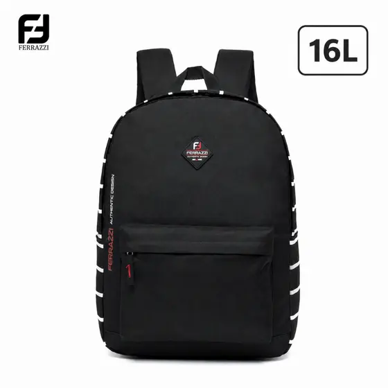 Ferrazzi Mochila Escolar Masculina Backpack Notebook Viagem Resistente 16L Espaçosa