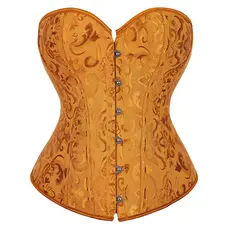 Corset com Estampa de Caveira, Corset Basco Steampunk, Corset Gótico Overbust, Roupa Modeladora de Cintura, Tamanho Gran