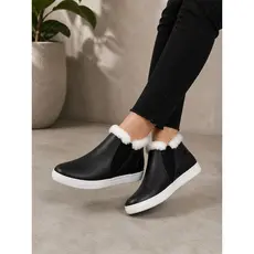 Bota Feminina Acolchoada Casual Elástico Inverno Confortável  Forrada De Pelúcia 26 Ao 39 HICKSTORE