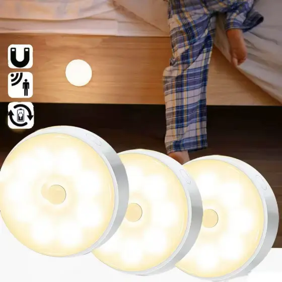 1/2/3/4 USB LED LUZ Noturna LED Luminaria Sensor De Presença e Movimento USB LUZ FRIO/LUZ QUENTE
