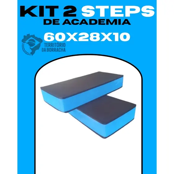 KIT 2 STEP DE ACADEMIA 60X28X10 EM EVA