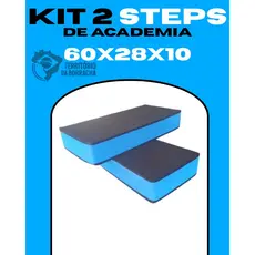 KIT 2 STEP DE ACADEMIA 60X28X10 EM EVA