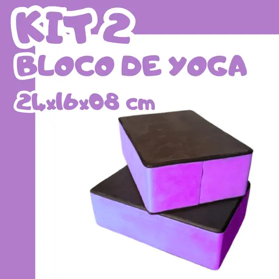 KIT 2 Bloco de Yoga/Pilates/fisioterapia Equilíbrio Treino Funcional Tijolinho