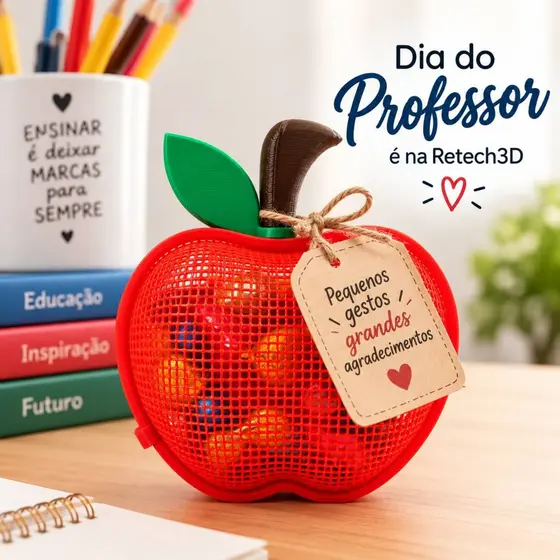 kit Maçã Lembrancinha professor decoração professora Festa Branca de Neve case doce porta objetos presente natal infanti