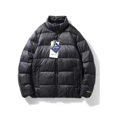 Jaqueta masculina jaqueta de inverno espessada curta gola alta acolchoada jaqueta acolchoada jaqueta acolchoada de inver