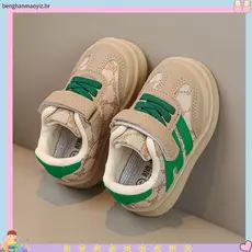 2024 primavera outono novo estilo meninos meninas sapatos esportivos casuais versão coreana sapatos de bebê de sola maci