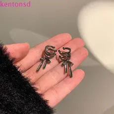 Punho De Orelha De Fita KENTONSD Balletcore , Punhos Com Laço Sem piercing Harajuku , Brincos De Arco Estilo Coreano
