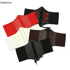 [bagreny] Tendência Feminina Modeladora De Corpo Fivela Cintura Larga Cinto Underbust Espartilho BR