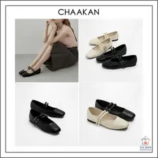 CHAAKAN Pier Strap Mary Jane Flats 1.5 Cm Preto Marfim Feminino PMLTS1h130