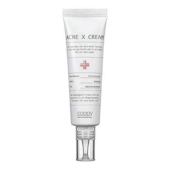 Coopy Acne X Cream 30ml Não Comedogênico PDRN Blemish Care Hidratante Calmante