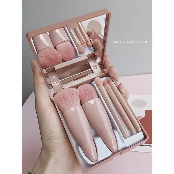 kit pincel maquiagem kit pincel maquiagem profissional Mini 5 pçs Morandi conjunto de pincéis de maquiagem armazenamento