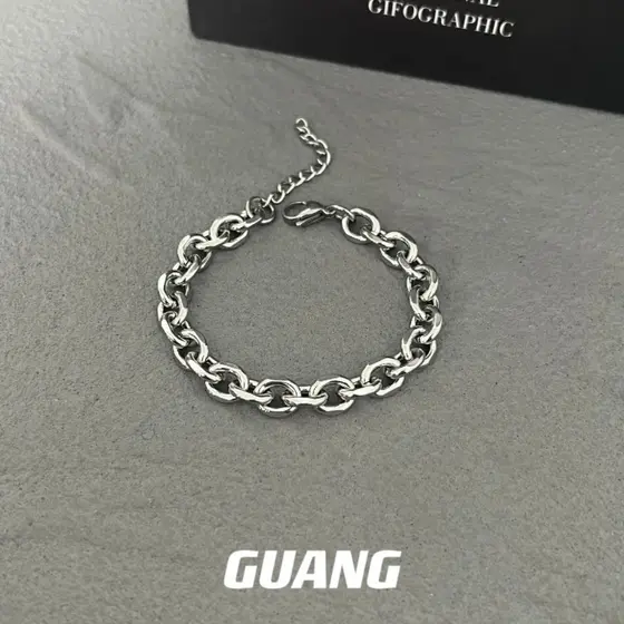 pulseira pulseira masculina GUANG titânio aço cubano pulseira masculina na moda europeu americano rua Hip-Hop estilo ins