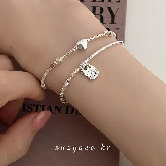 pulseira pulseira feminina Nicho quebrado prata Design amor quadrado marca pulseira meninas high-End luz luxo All-Match